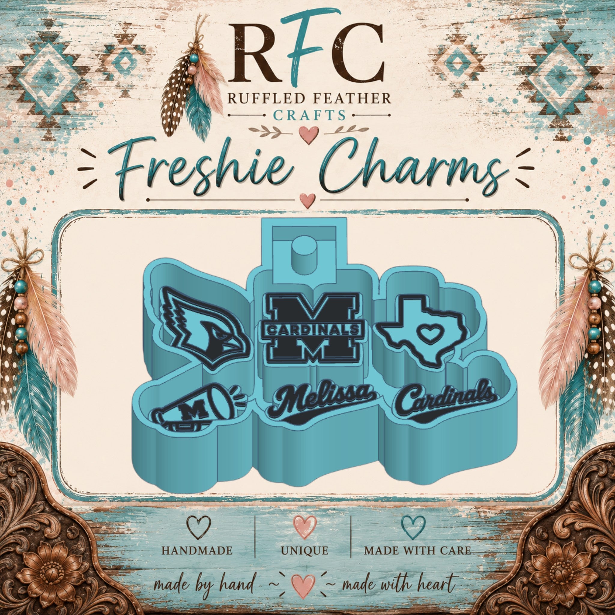 Melissa Cardinals Freshie Charm Mold