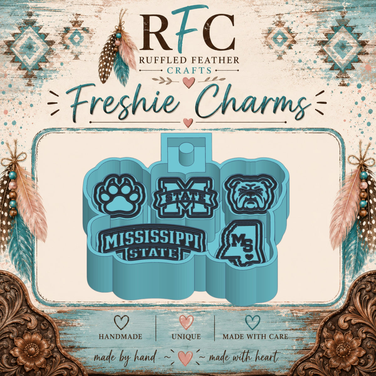 Mississippi State Freshie Charm Mold