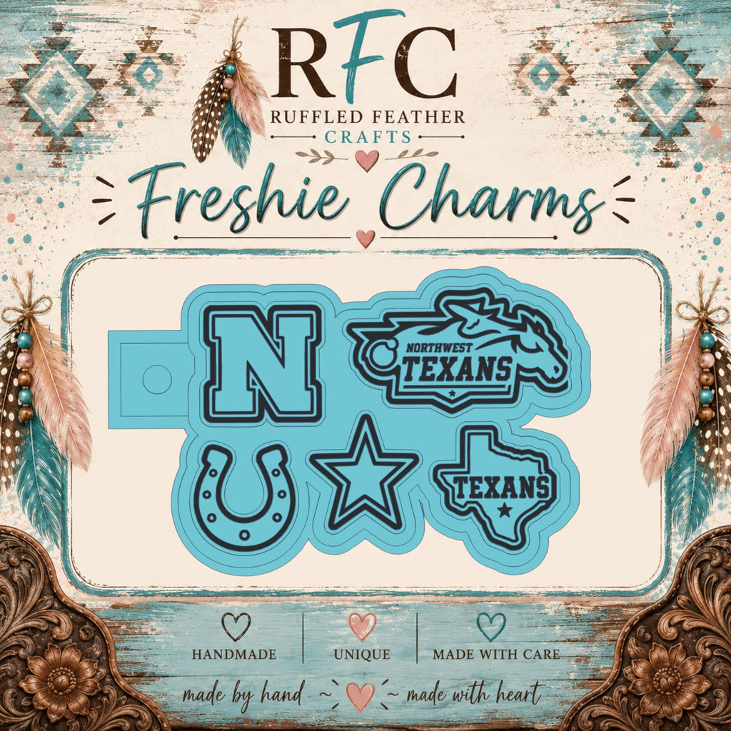 Northwest Texans Freshie Charm Set | 5 Mini Scented Car Freshies