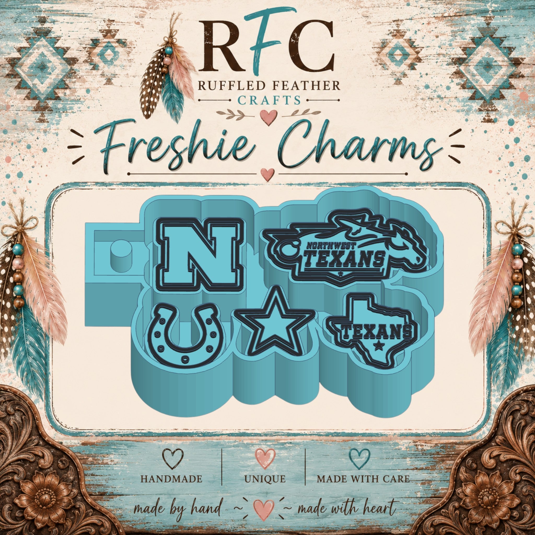 Northwest Texans Freshie Charm Mold