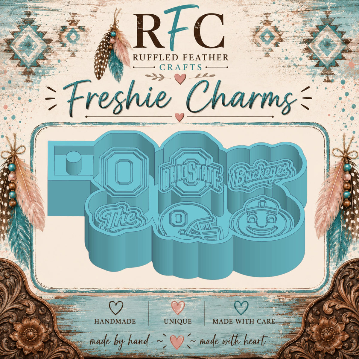 Ohio State Freshie Charm Mold