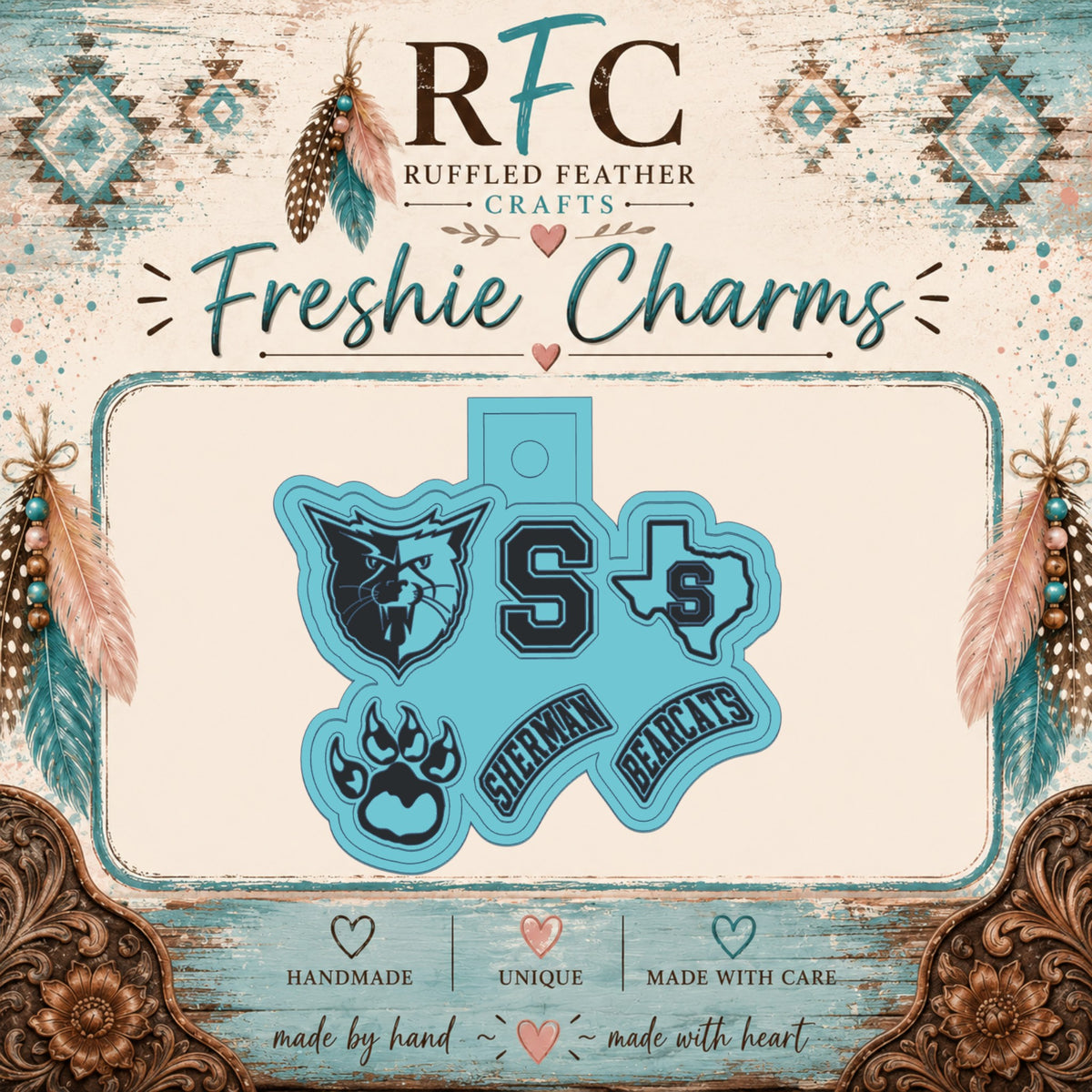 Sherman Bearcats Freshie Charm Mold