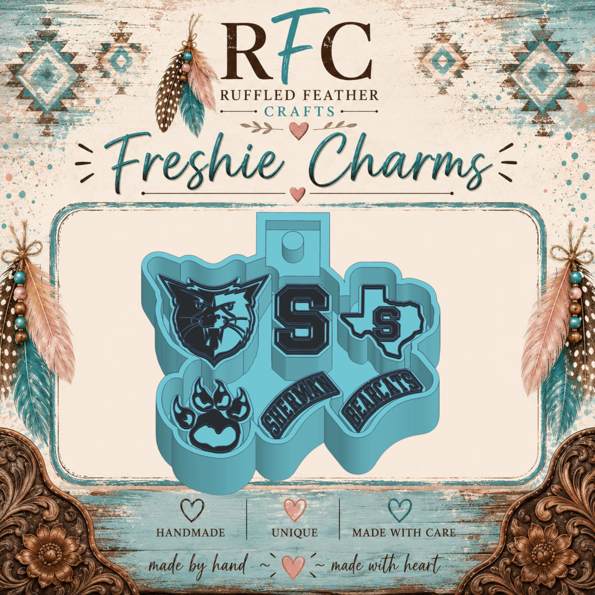 Sherman Bearcats Freshie Charm Mold