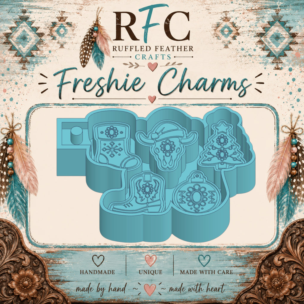 Western Christmas Freshie Charm Mold