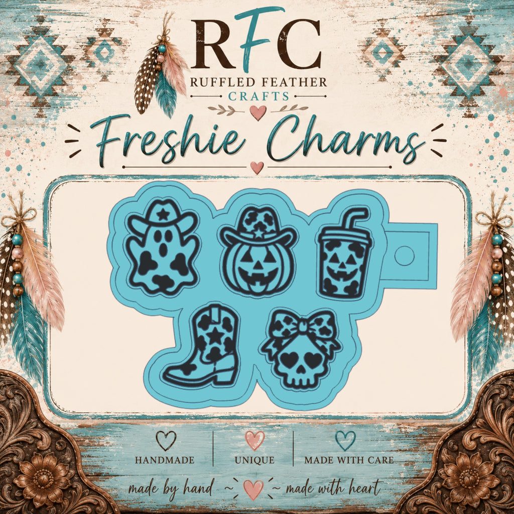 Western Halloween Freshie Charm Set | 5 Mini Scented Car Freshies