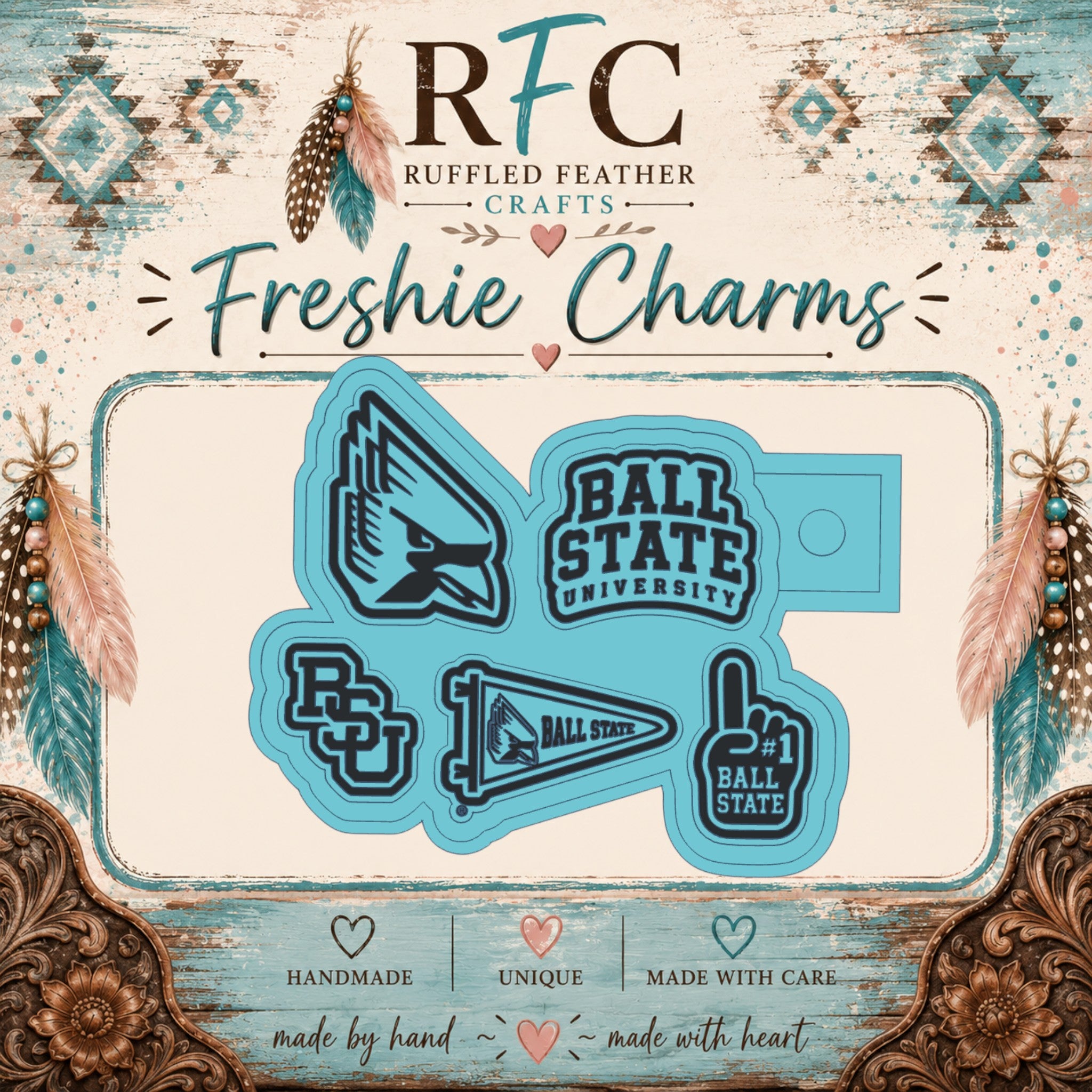 Ball State Cardinals Freshie Charm Mold