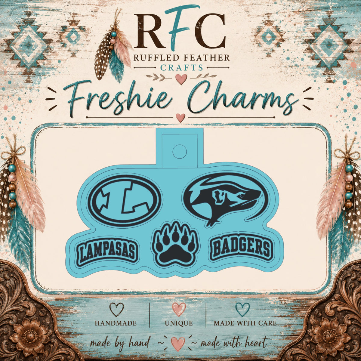 Lampasas Badgers Freshie Charm Set