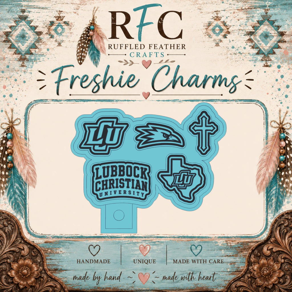 Lubbock Christian University Freshie Charm Set