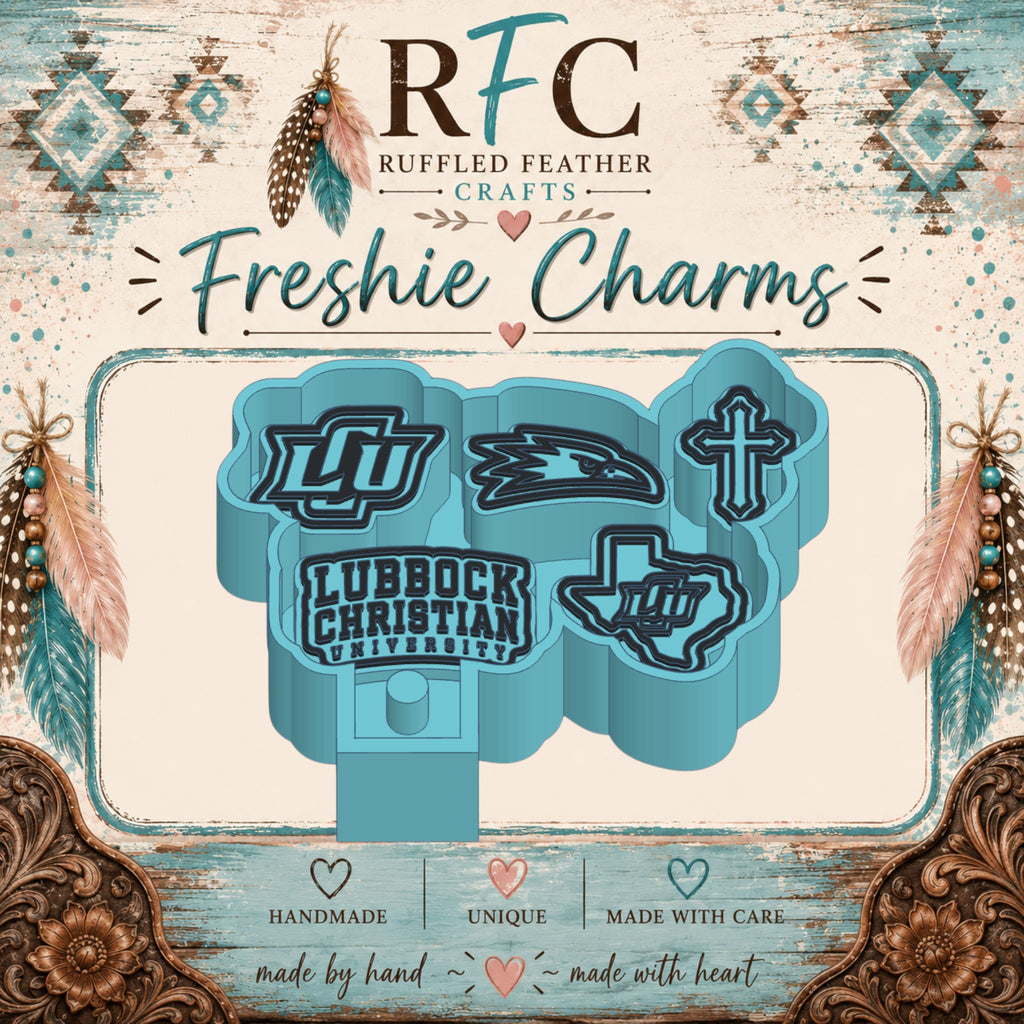 Lubbock Christian University Freshie Charm Mold