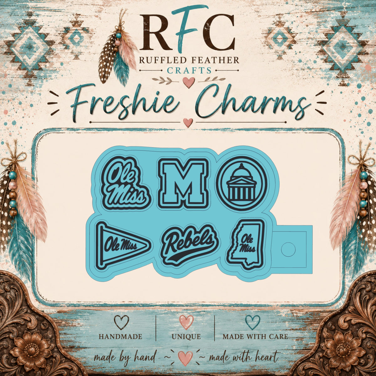 Ole Miss Rebels Freshie Charm Set