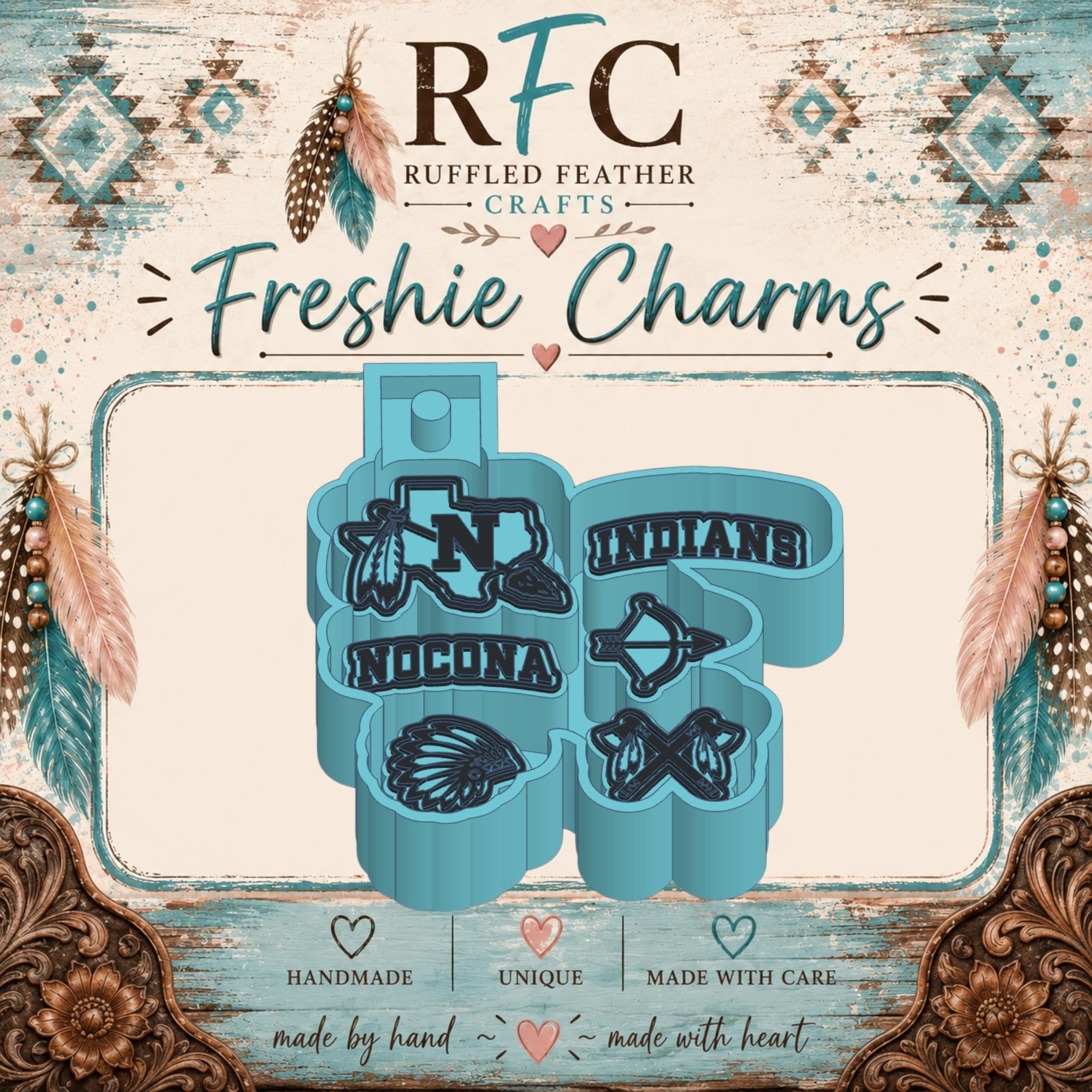 Nocona Indians Freshie Charm Mold