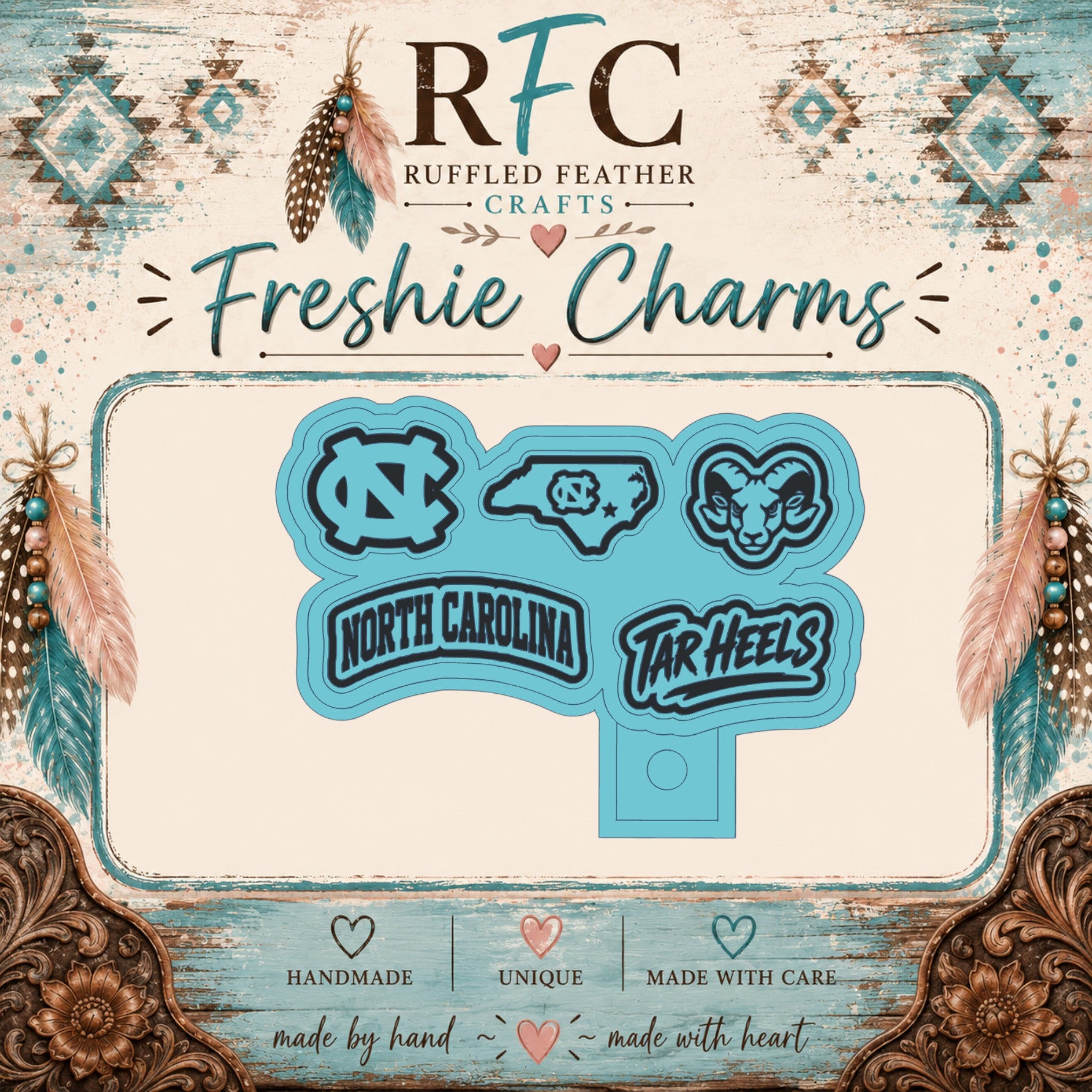 North Carolina Tar Heels Freshie Charm Set