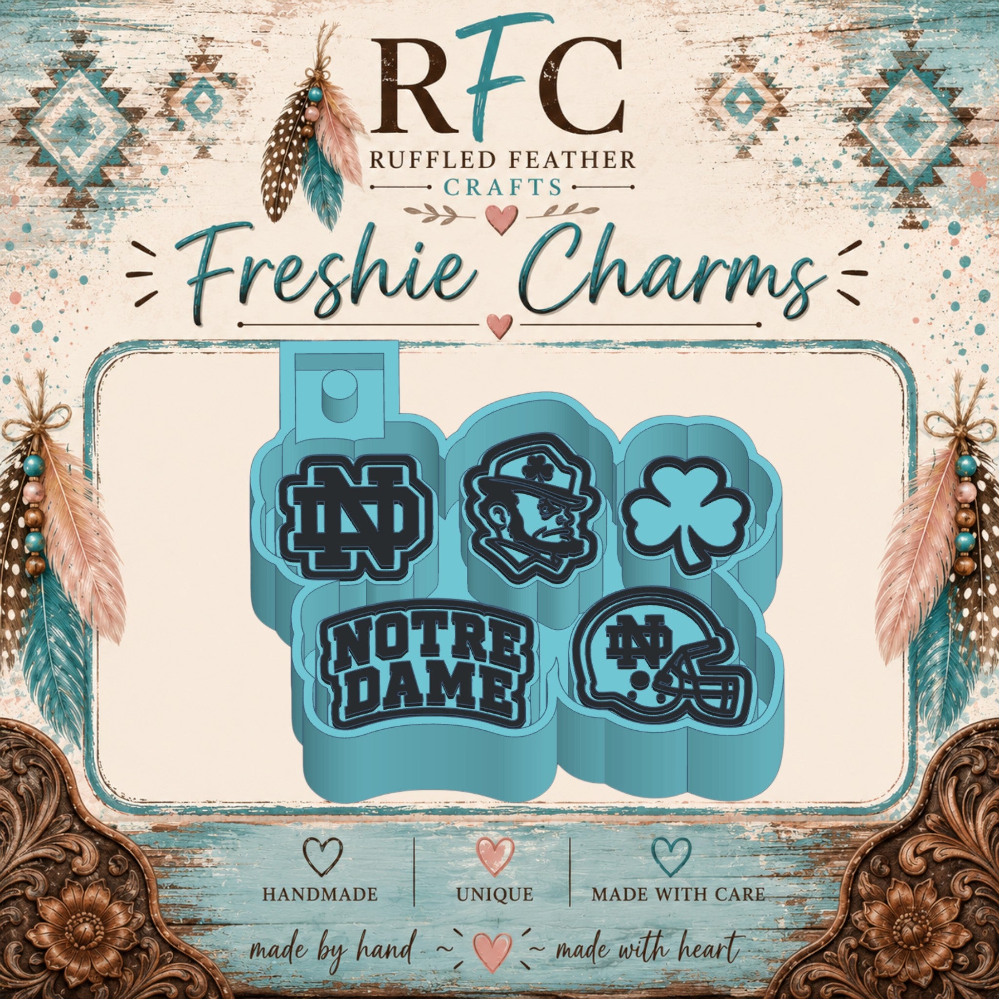 Notre Dame Fighting Irish Freshie Charm Mold