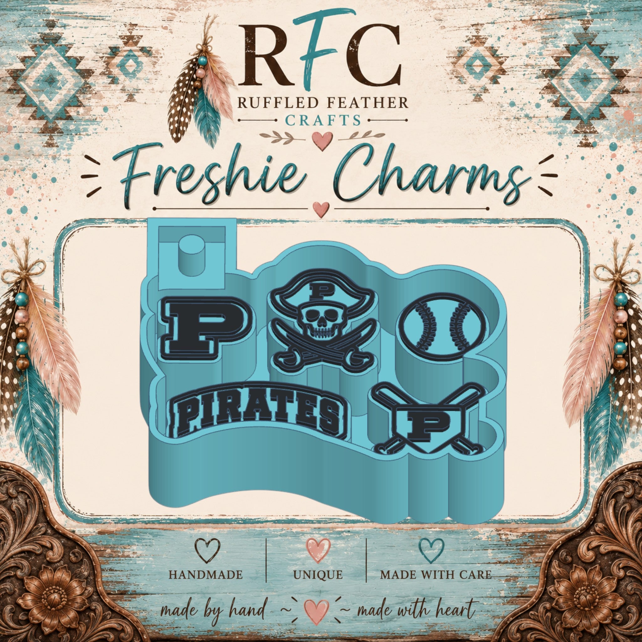 Pirates Baseball Freshie Charm Mold