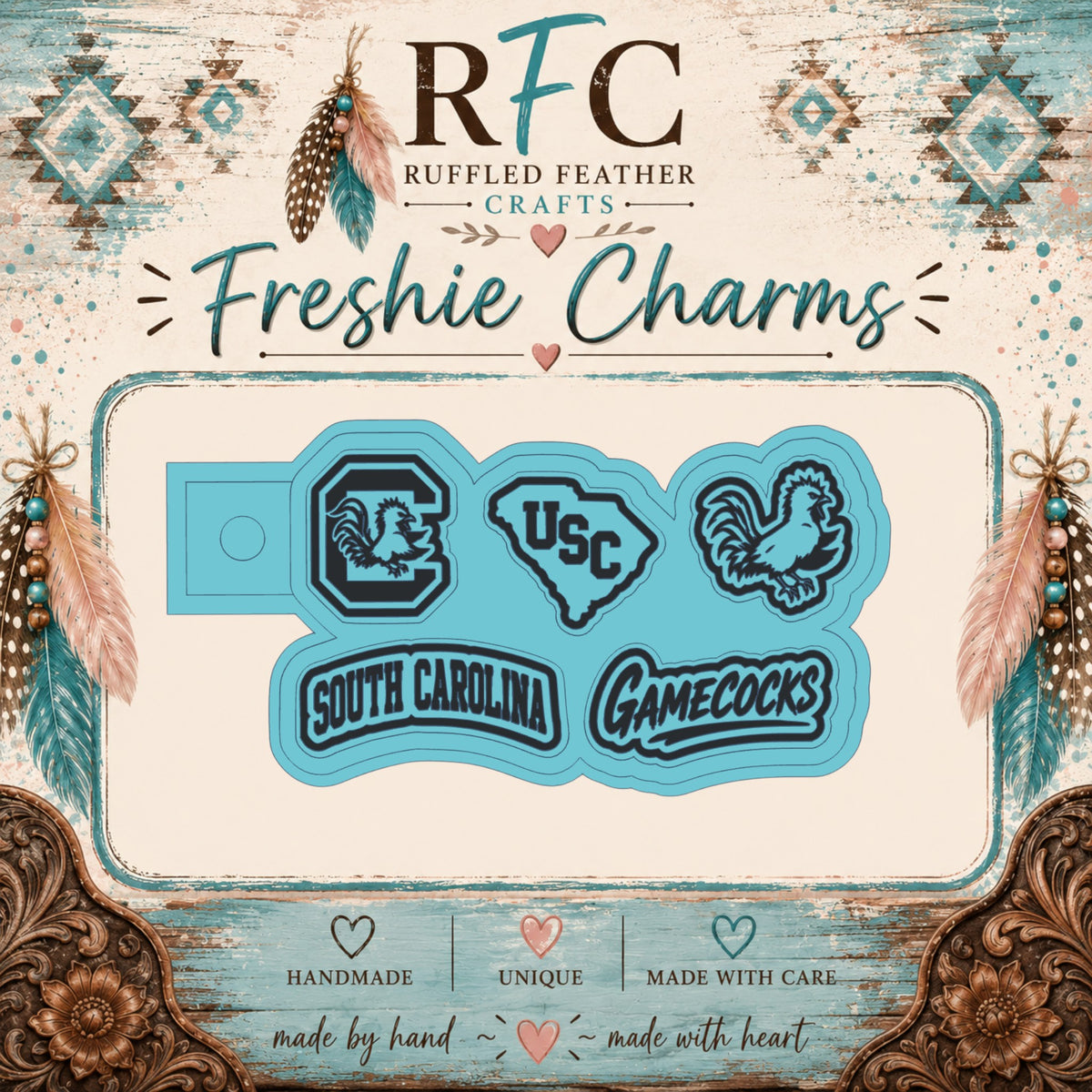 South Carolina Gamecocks Freshie Charm Set