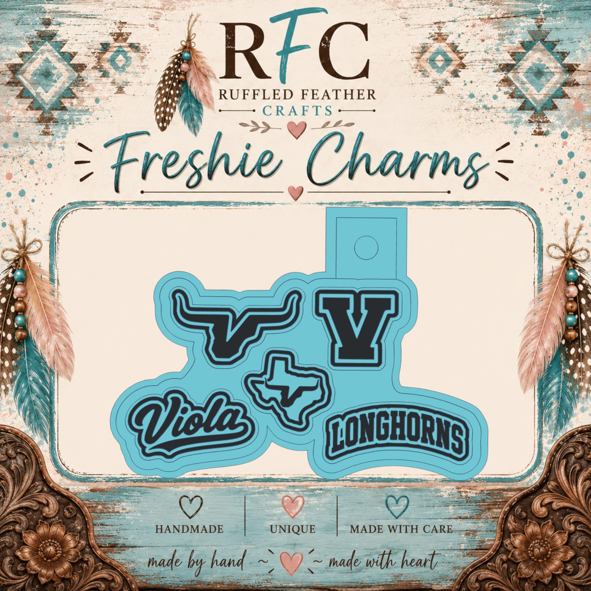 Viola Longhorns Freshie Charm Set