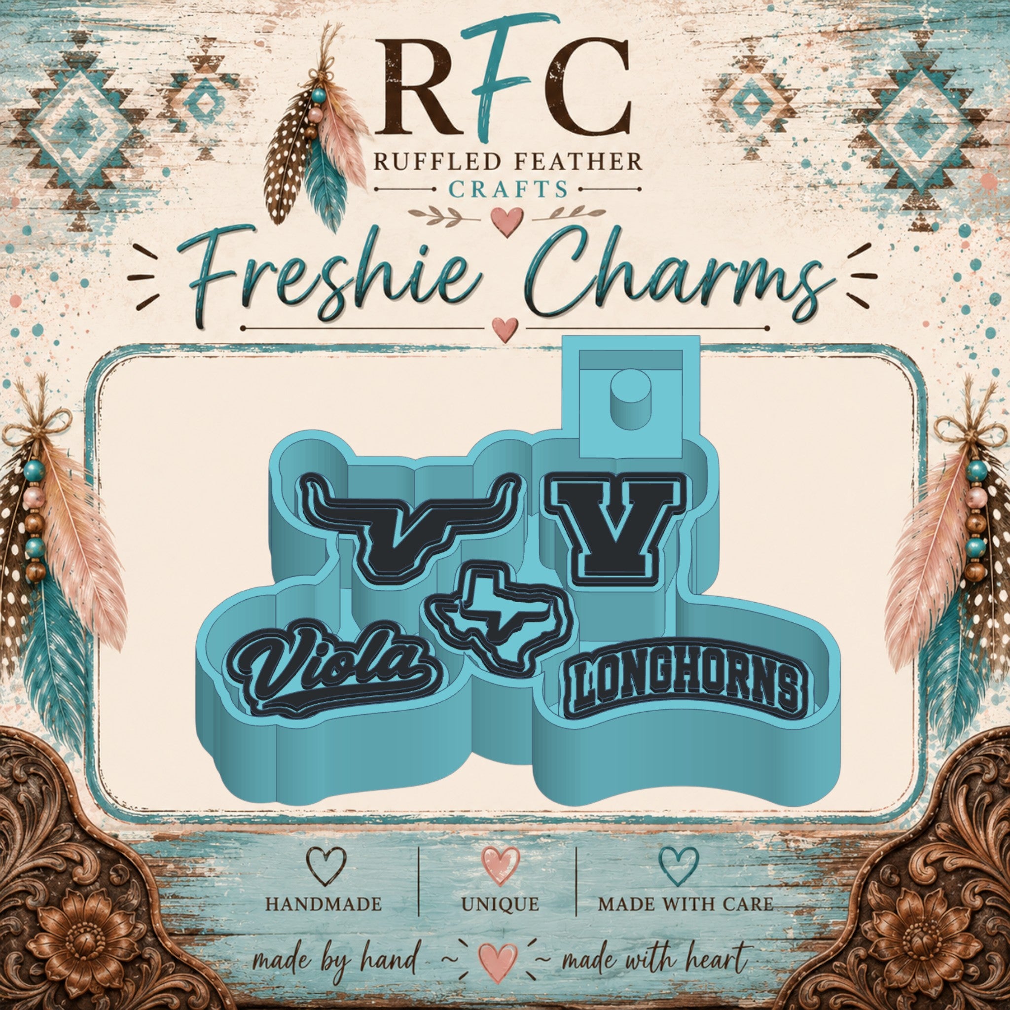 Viola Longhorns Freshie Charm Mold