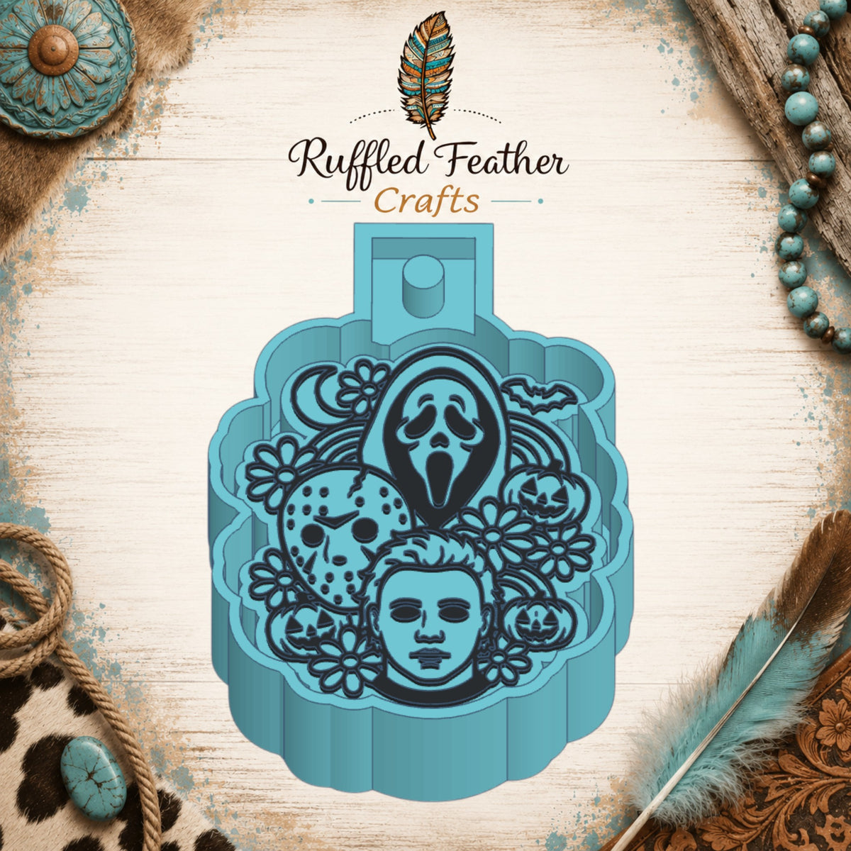 Horror Icons Floral Freshie Mold