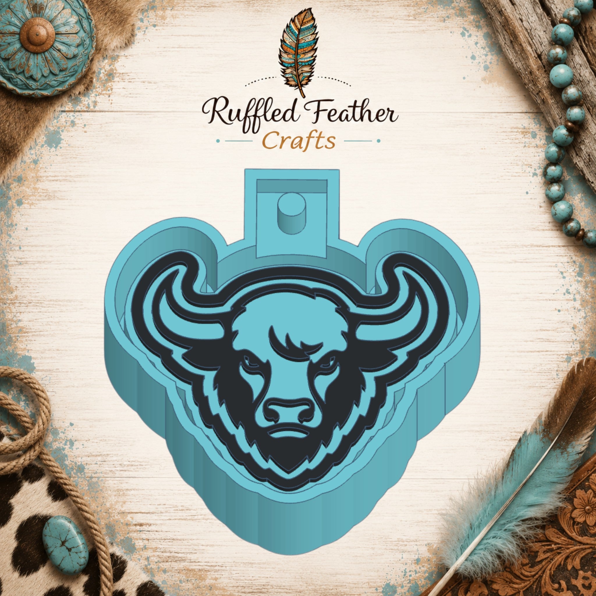 Buffalo Mascot Freshie Mold