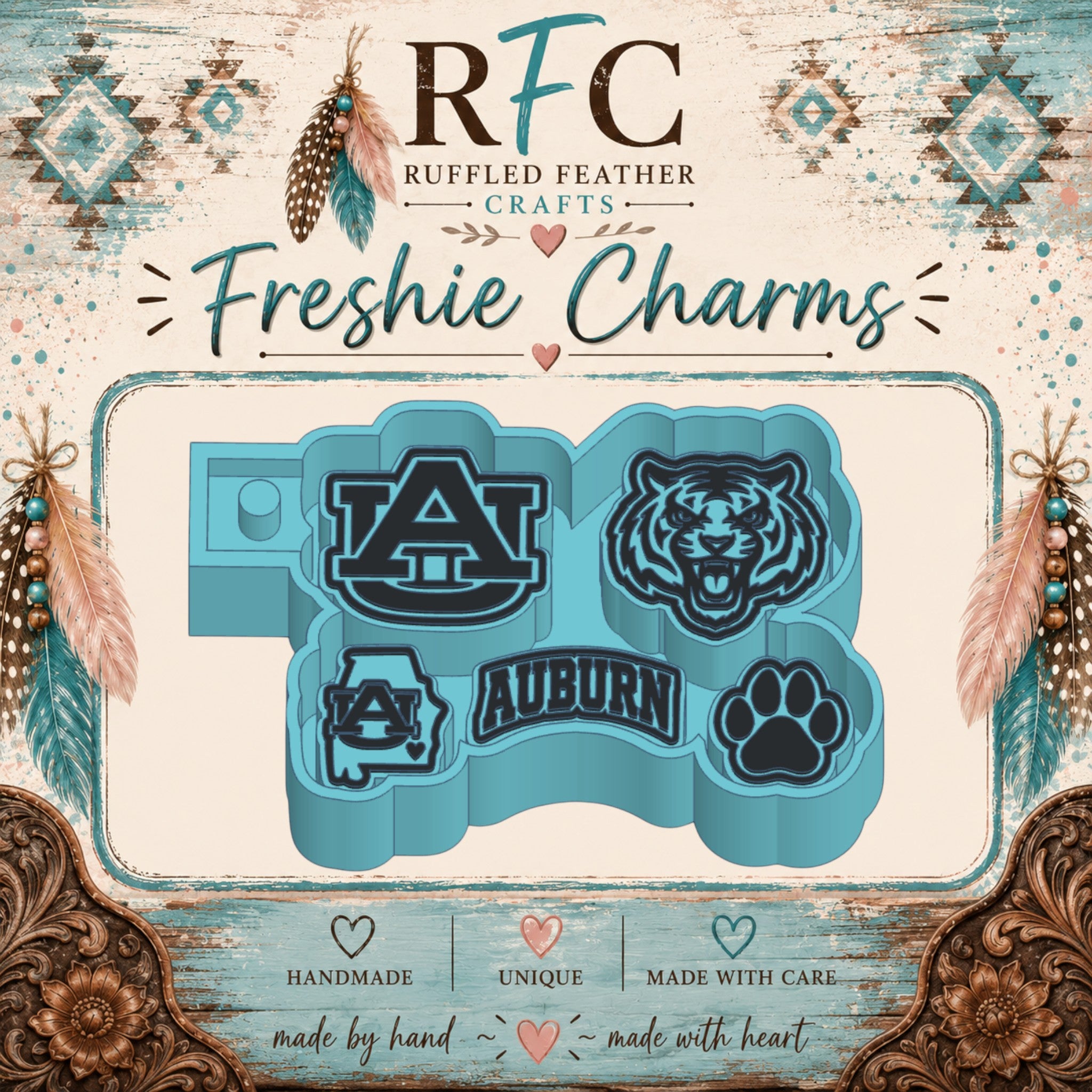 Auburn Tigers Freshie Charm Mold