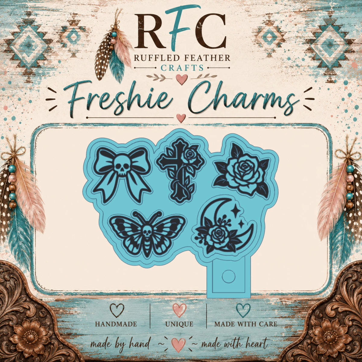 Gothic Floral Freshie Charm Mold