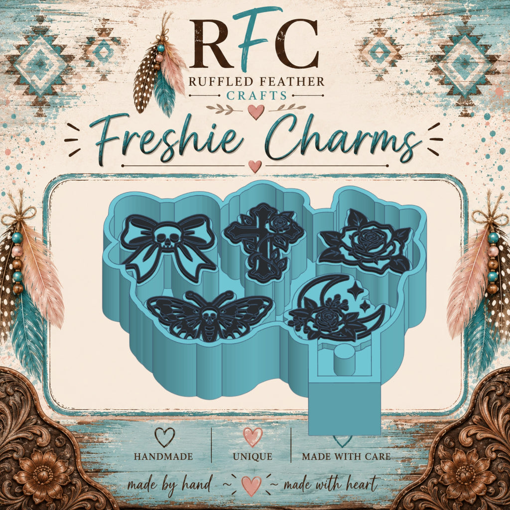 Gothic Floral Freshie Charm Mold