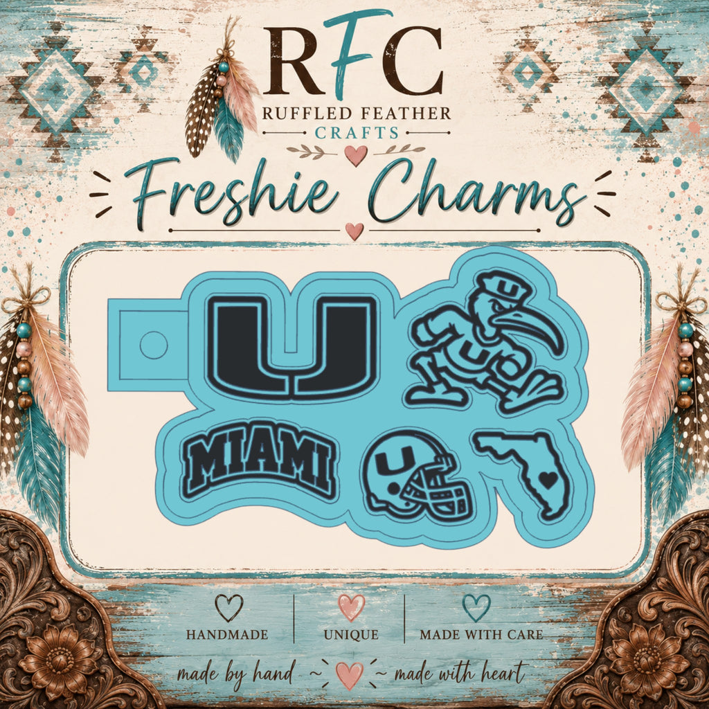 Miami Hurricanes Freshie Charm Mold