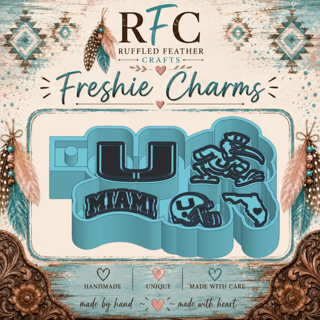 Miami Hurricanes Freshie Charm Mold