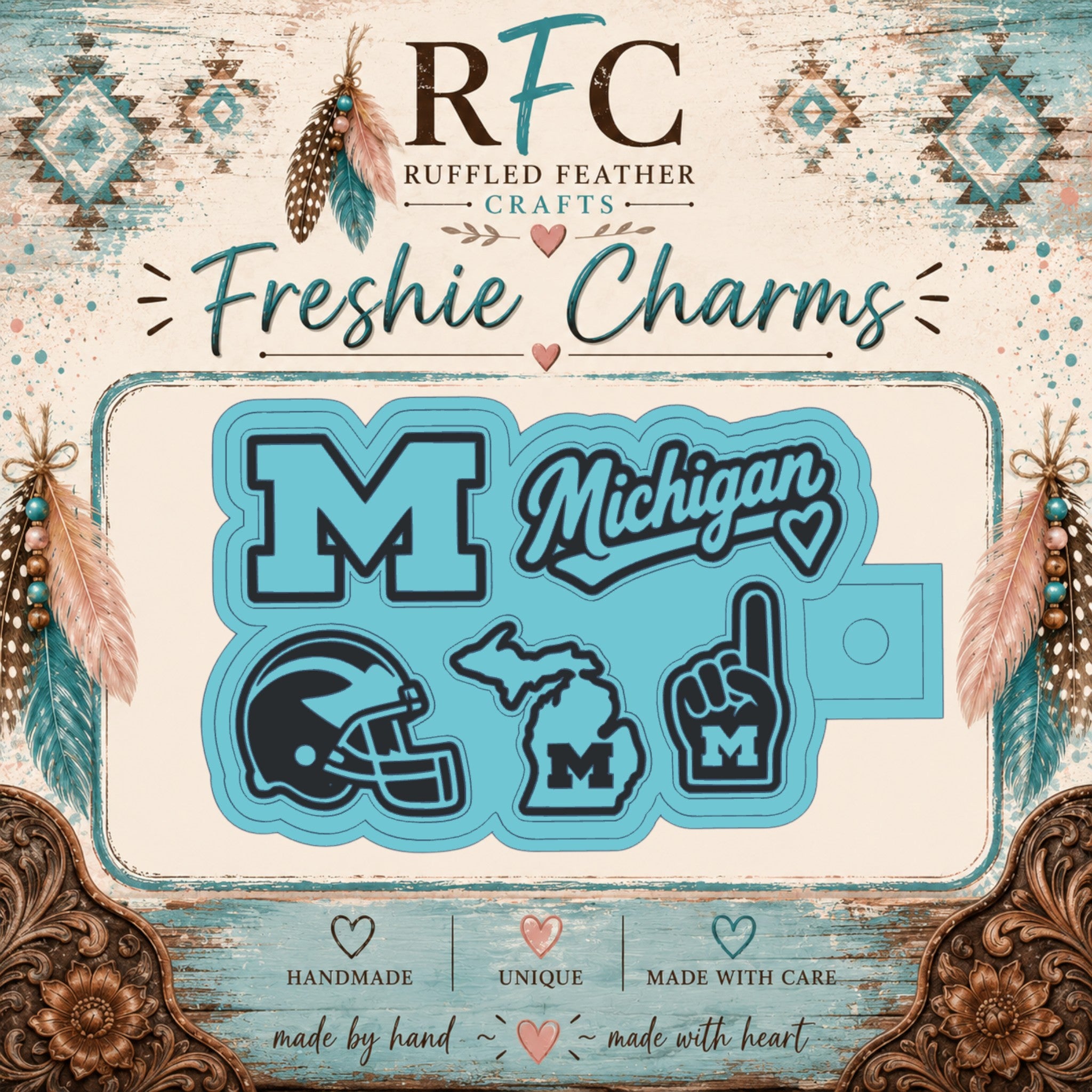 Michigan Wolverines Freshie Charm Mold