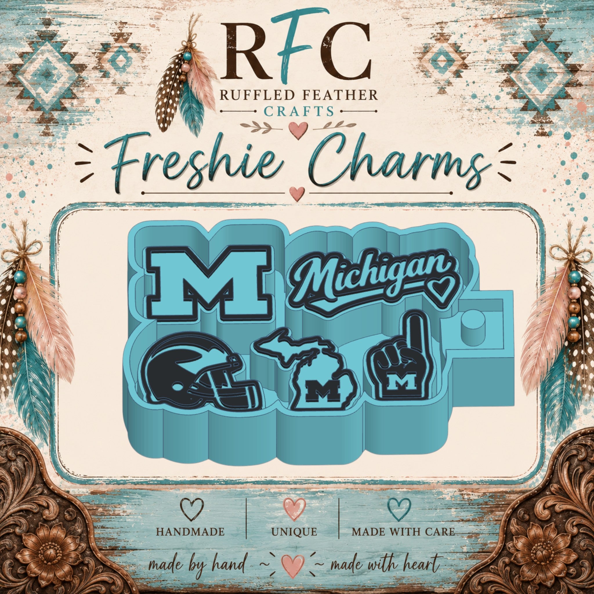 Michigan Wolverines Freshie Charm Mold