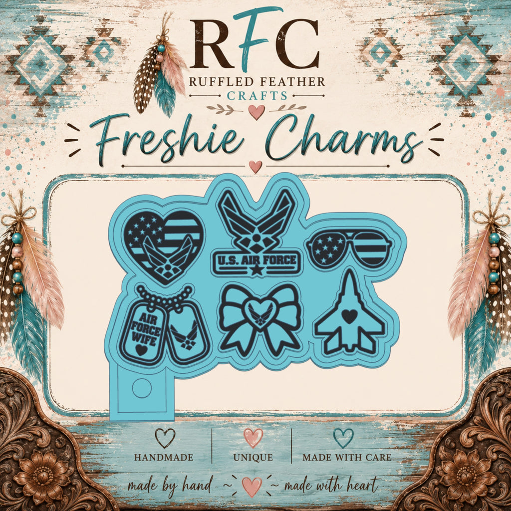 Air Force Wife | Finished & Scented Freshie Charm Set