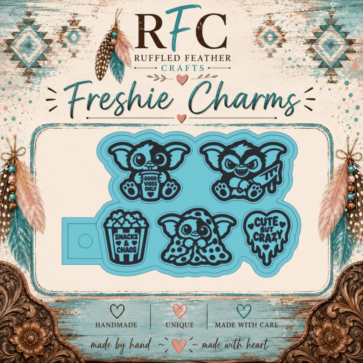 Cute But Crazy | Finished & Scented Freshie Charm Set