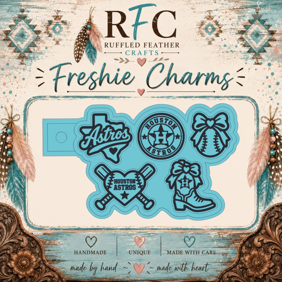 Houston Astros | Finished & Scented Freshie Charm Set
