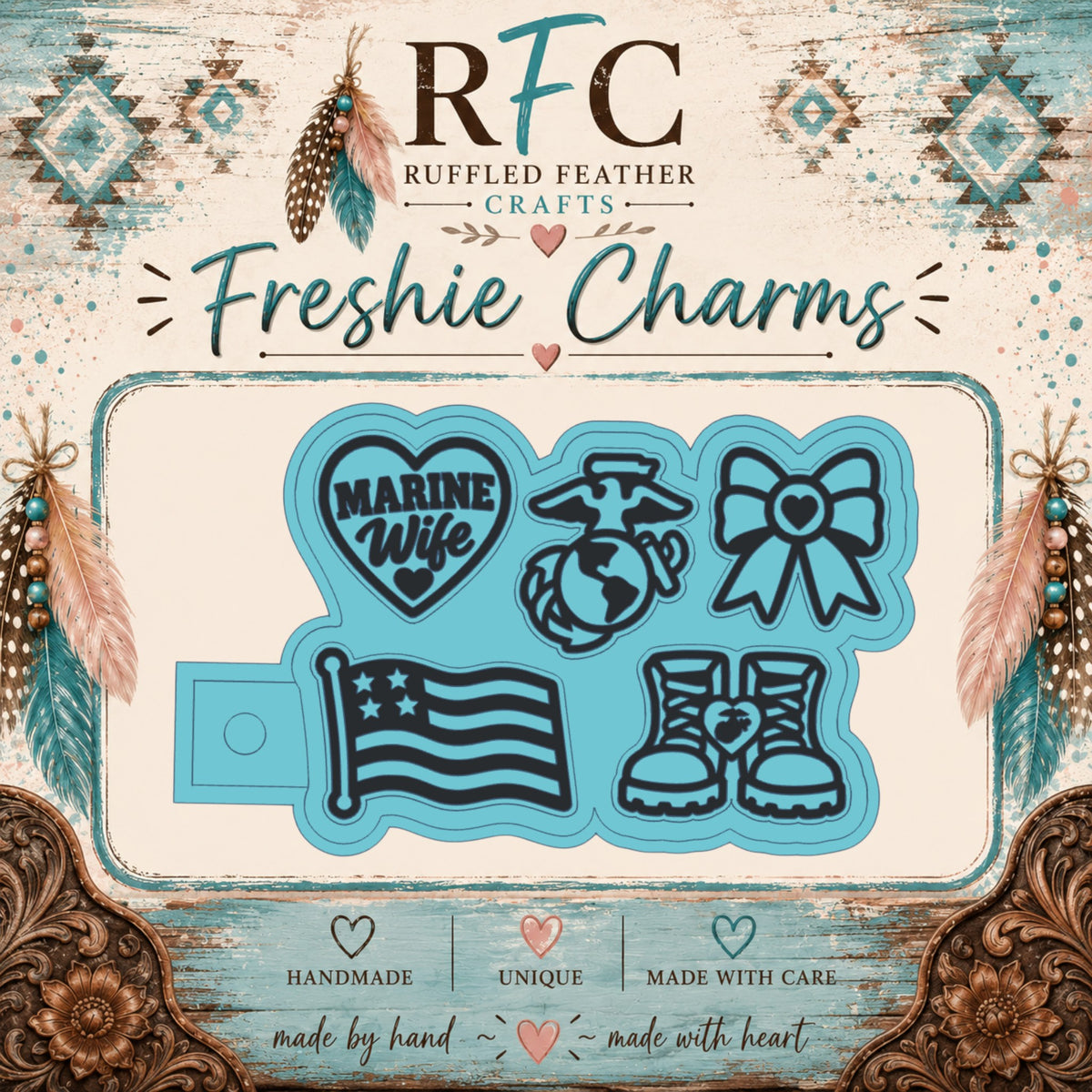 Marine Wife | Finished & Scented Freshie Charm Set