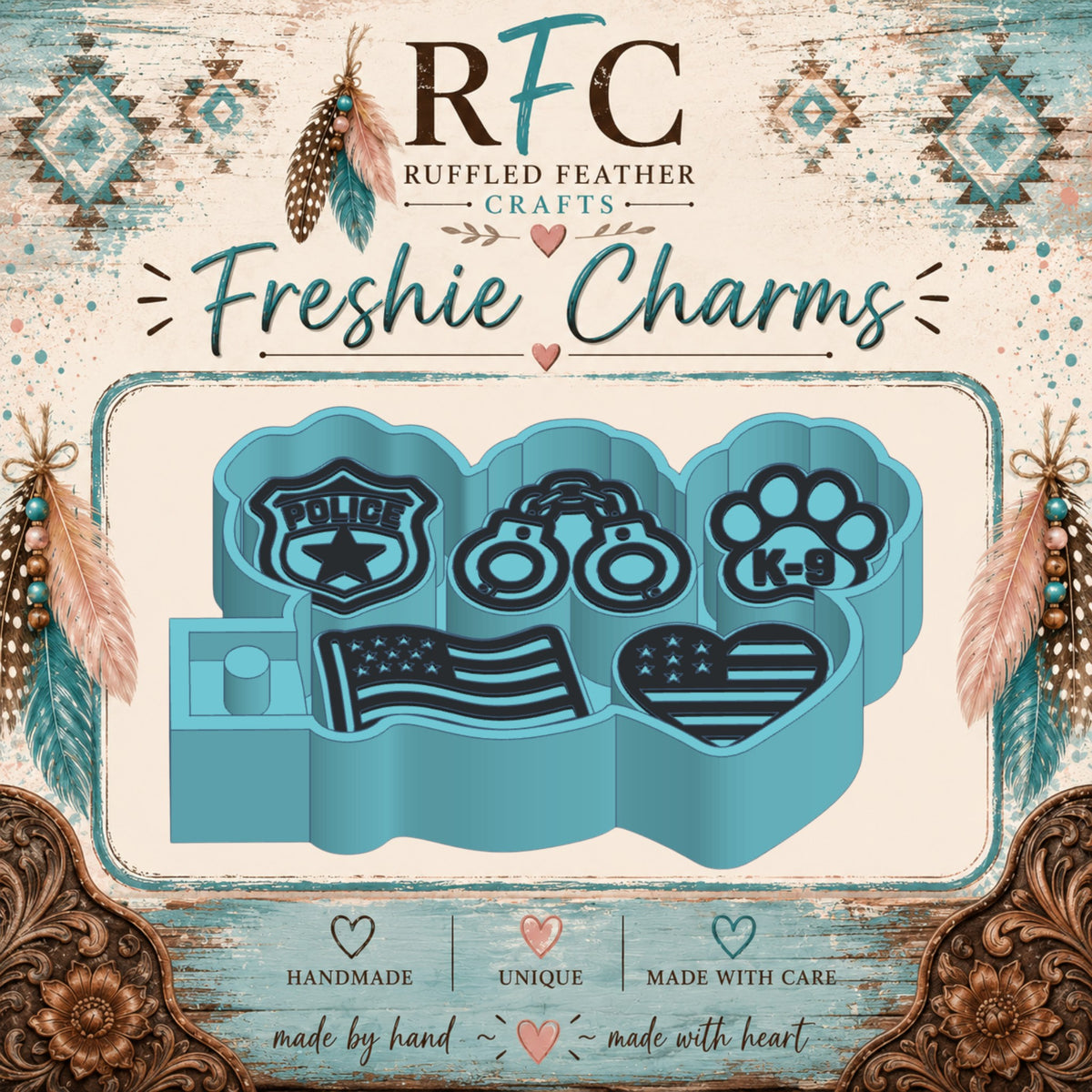 Police | Silicone Freshie Charm Mold