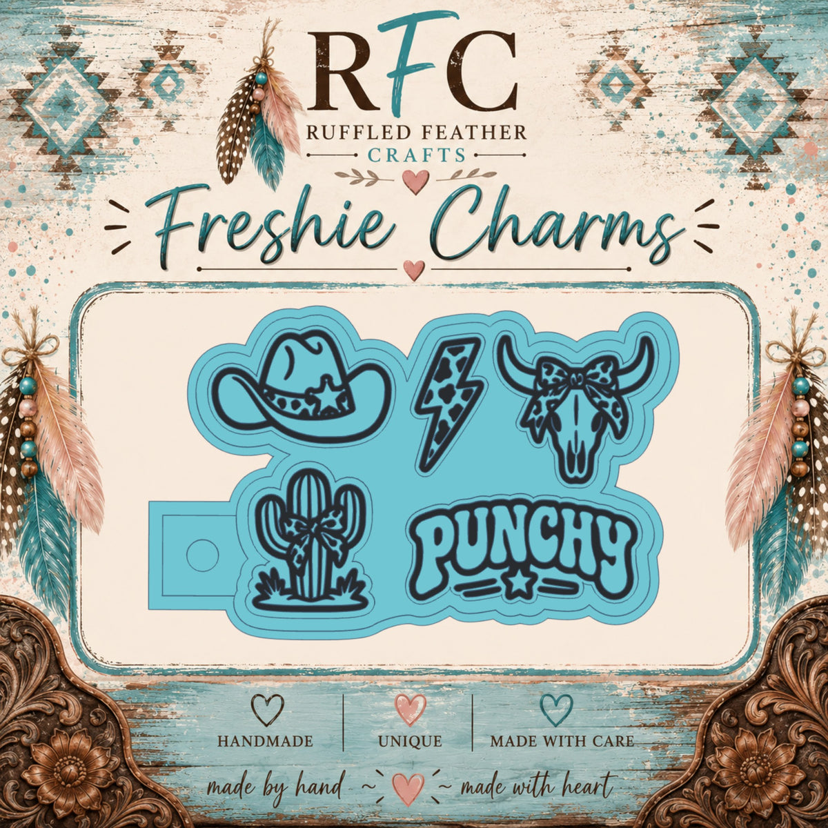 Punchy Western | Silicone Freshie Charm Mold