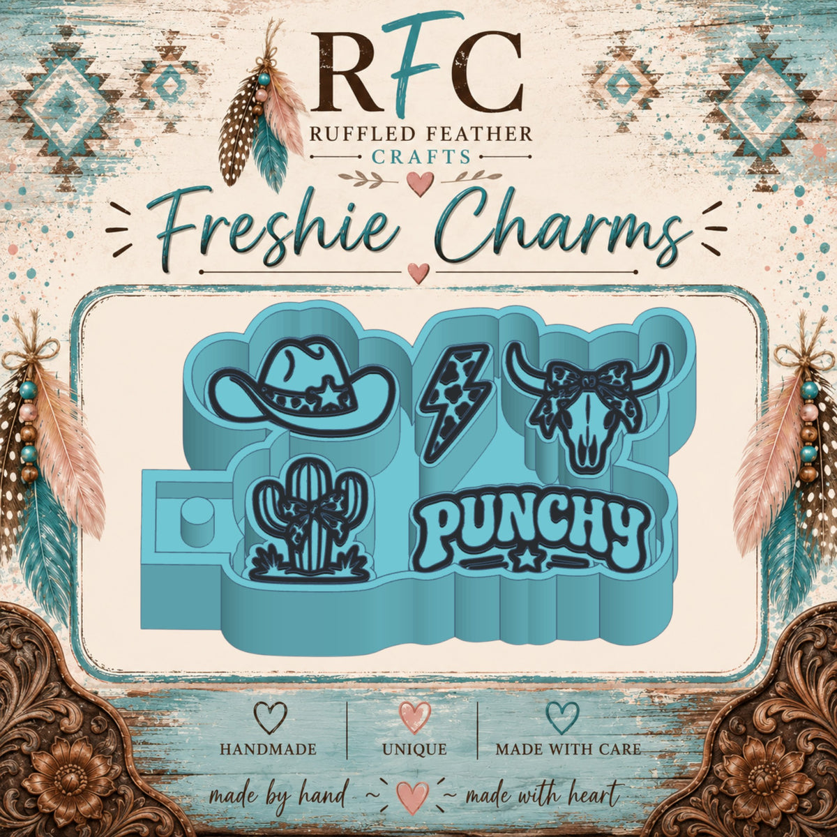 Punchy Western | Silicone Freshie Charm Mold