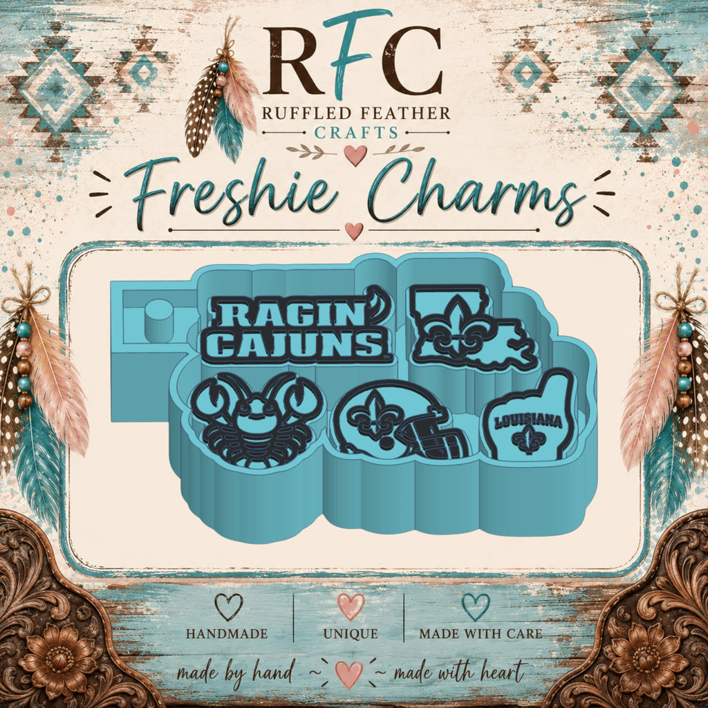 Louisiana Ragin' Cajuns | Silicone Freshie Charm Mold