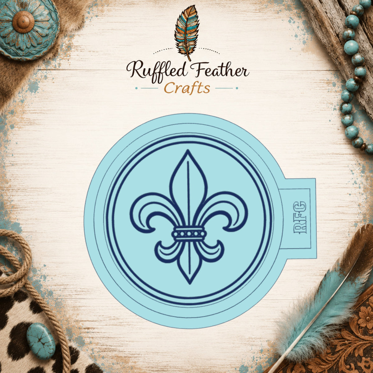 Fleur de Lis Round | Silicone Freshie Mold