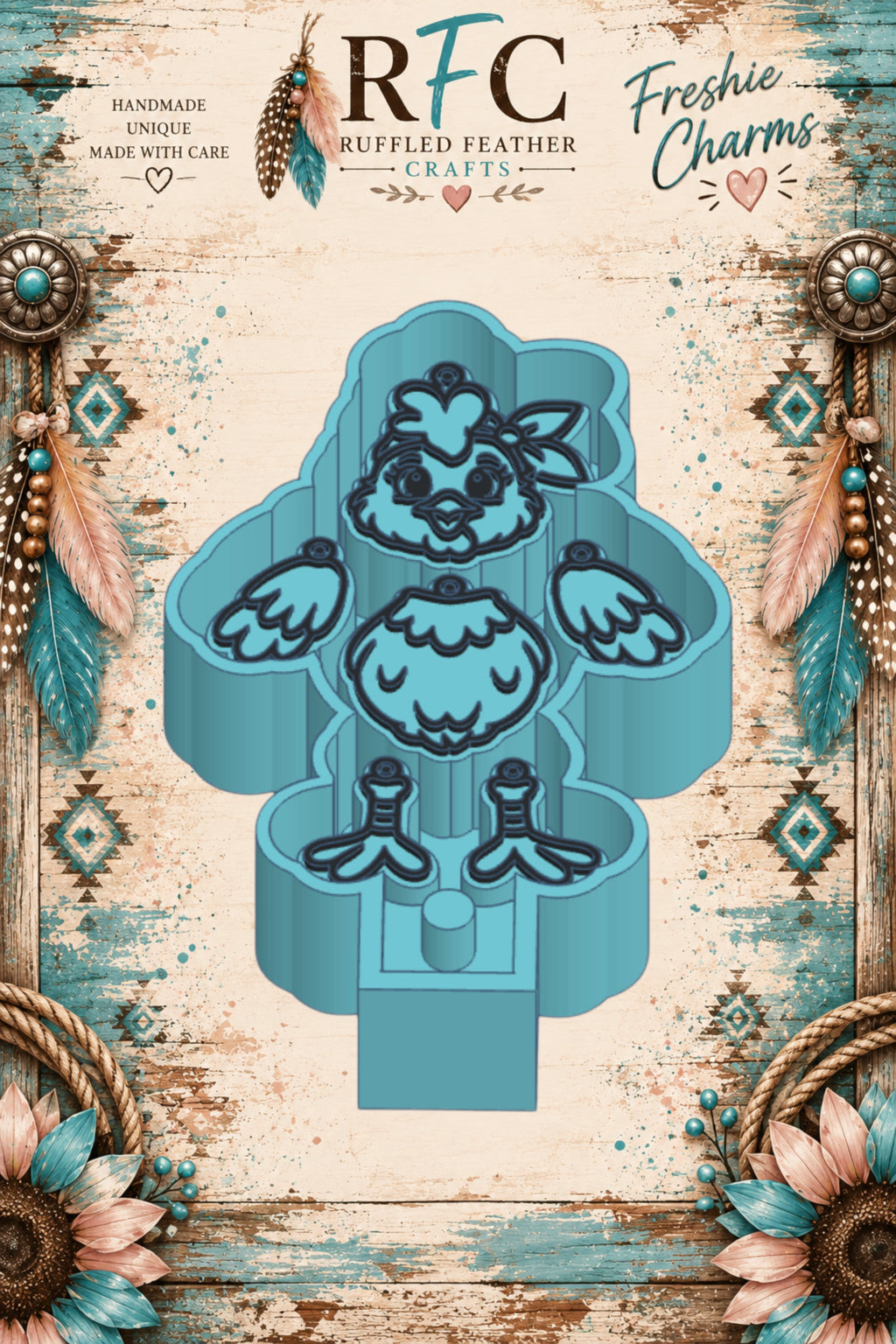 Chicken Girl | Articulated Silicone Freshie Charm Mold