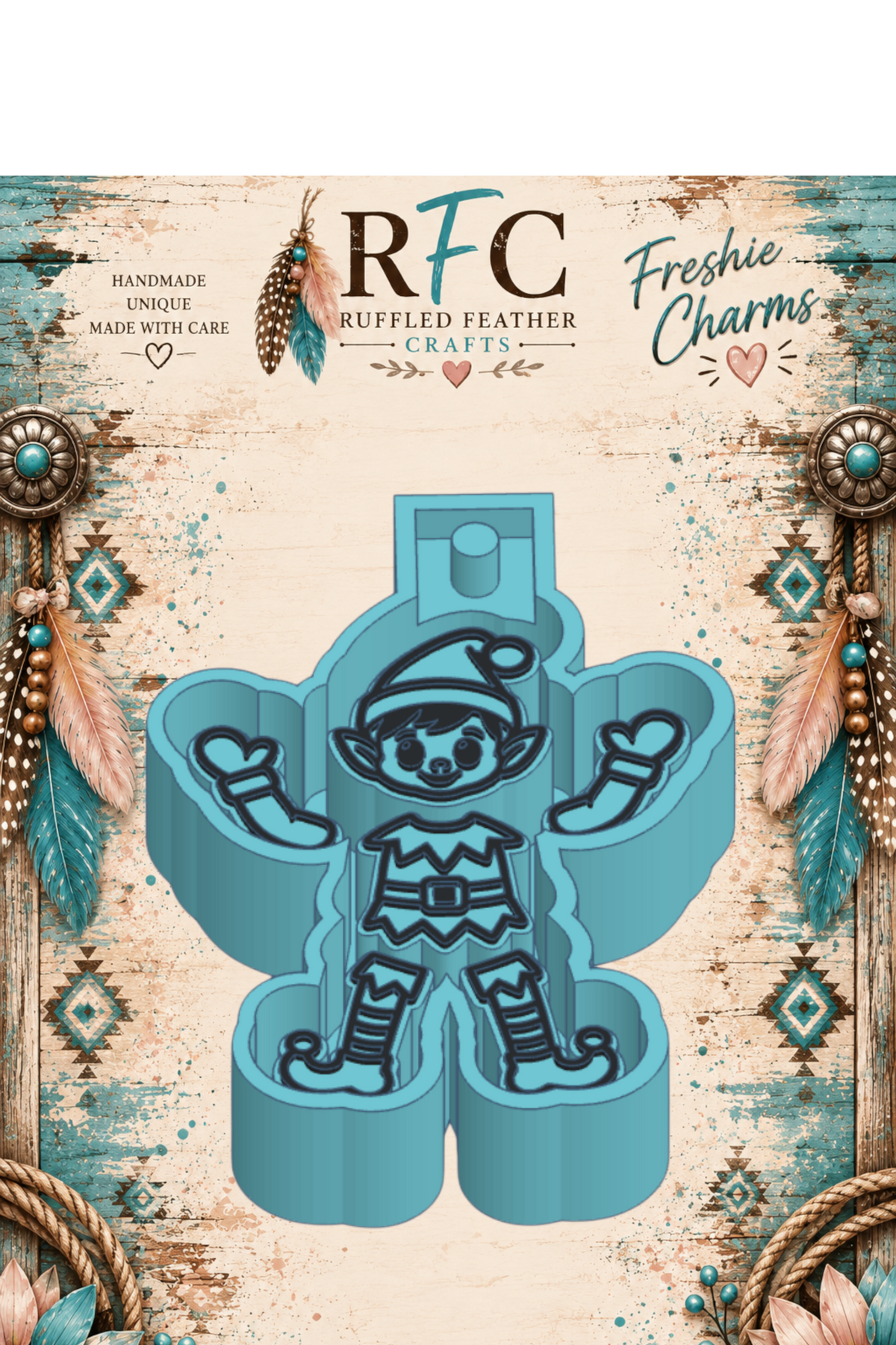 Christmas Elf | Articulated Silicone Freshie Charm Mold