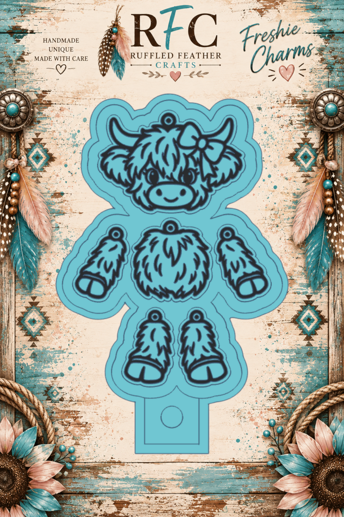 Highland Cow | Articulated Finished & Scented Freshie