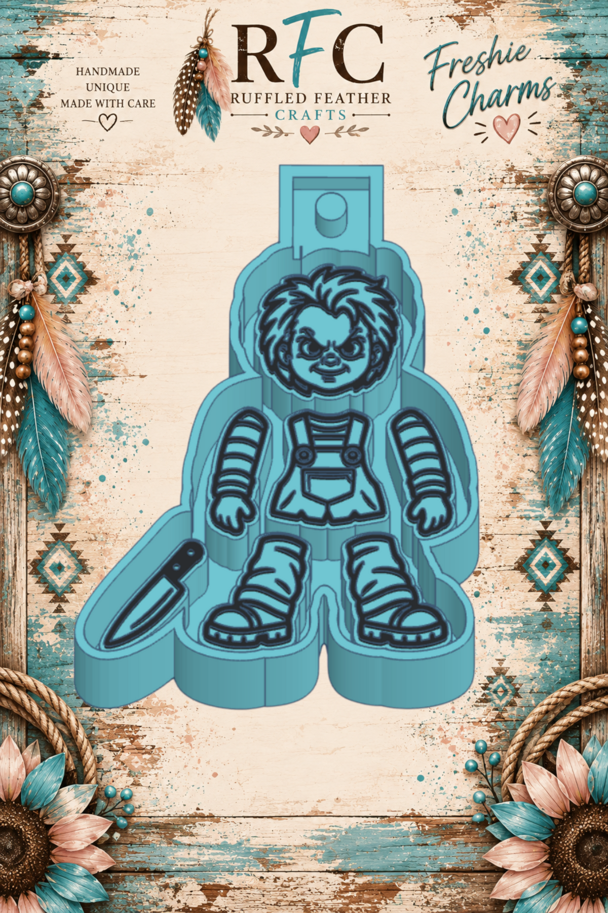 Chucky Inspired | Articulated Silicone Freshie Charm Mold