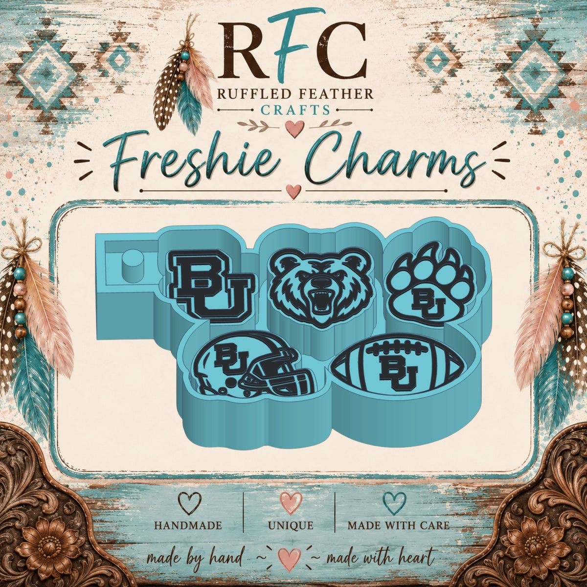 Baylor Bears | Silicone Freshie Charm Mold