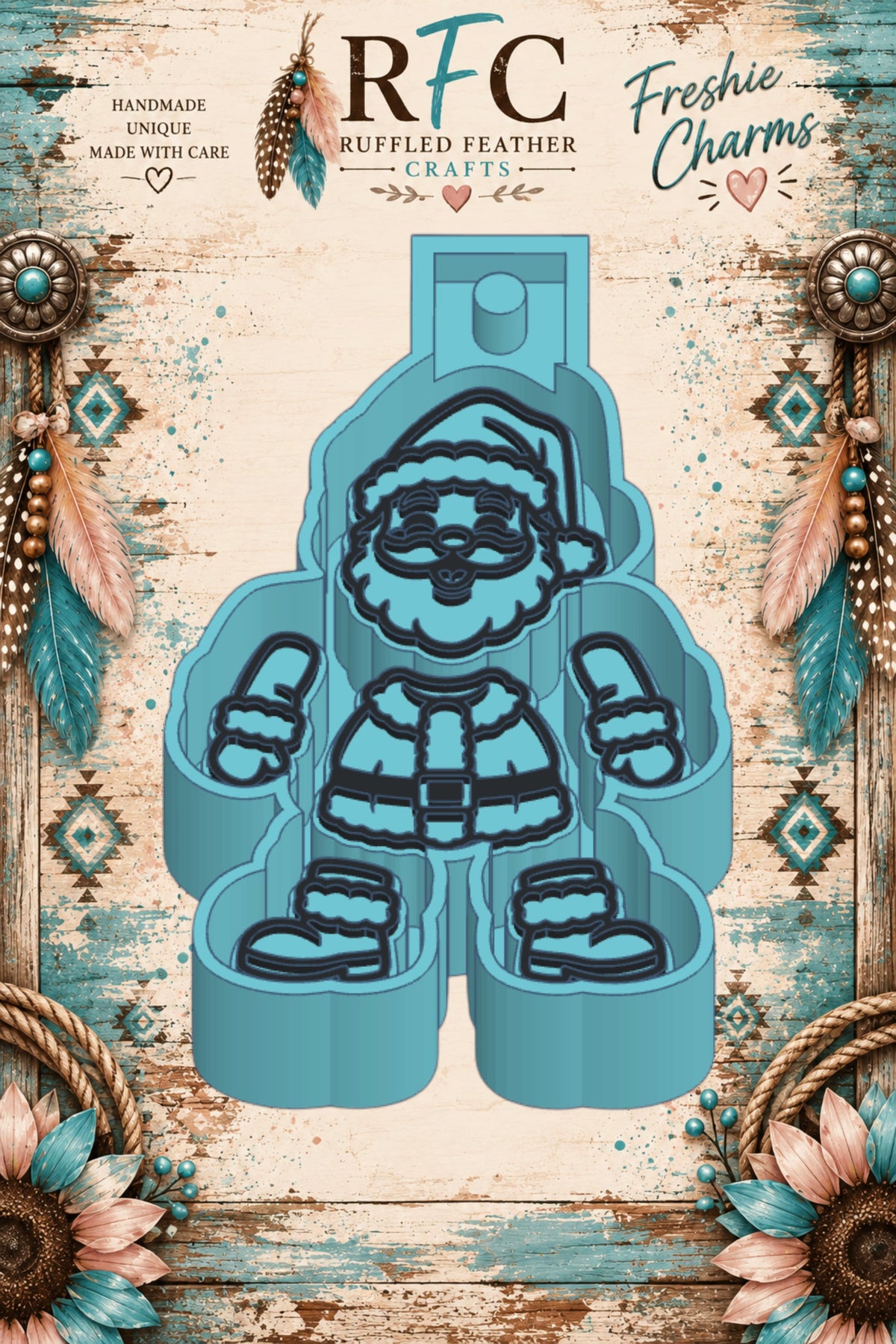 Santa Claus | Silicone Articulated Freshie Charm Mold