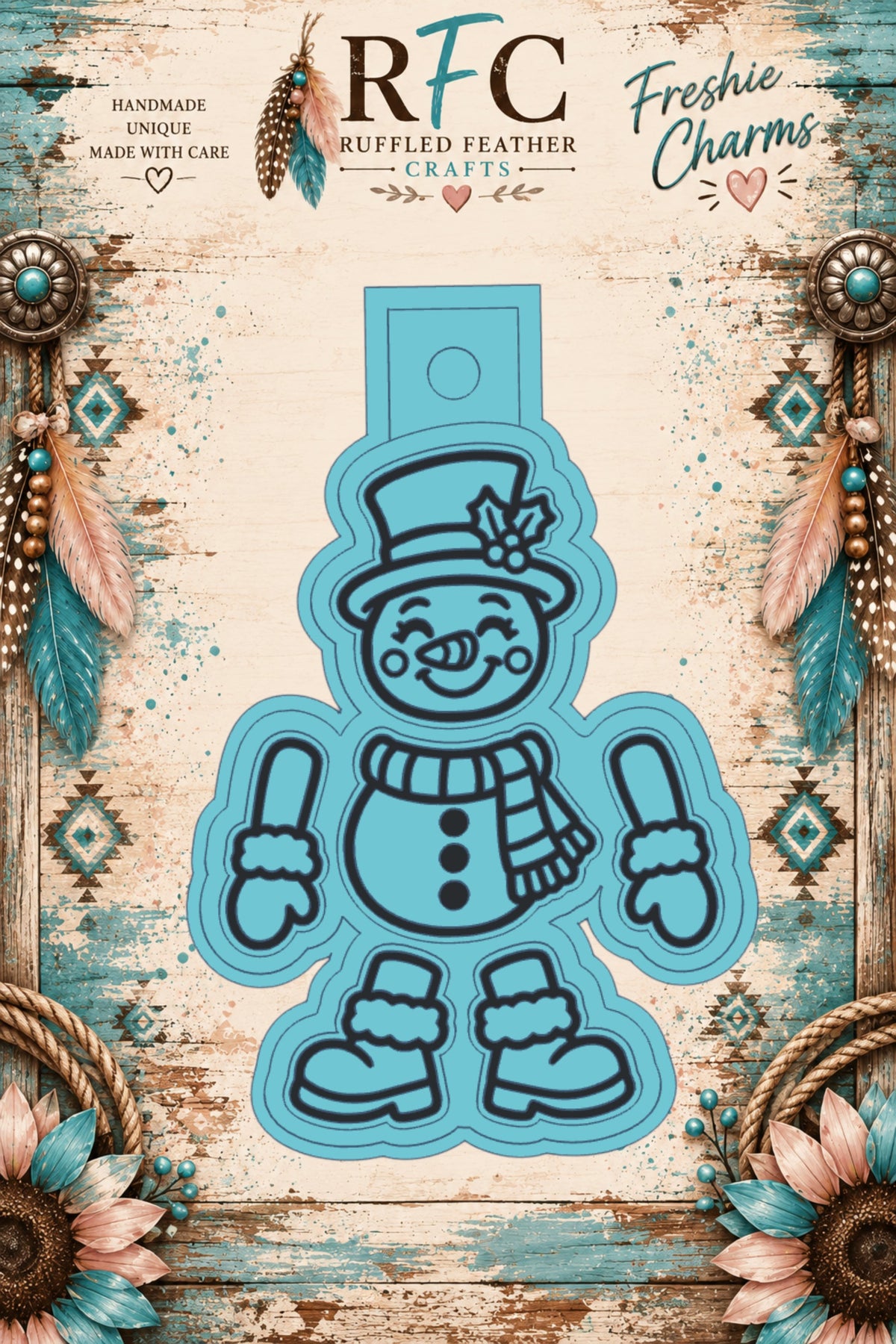 Snowman | Silicone Articulated Freshie Charm Mold