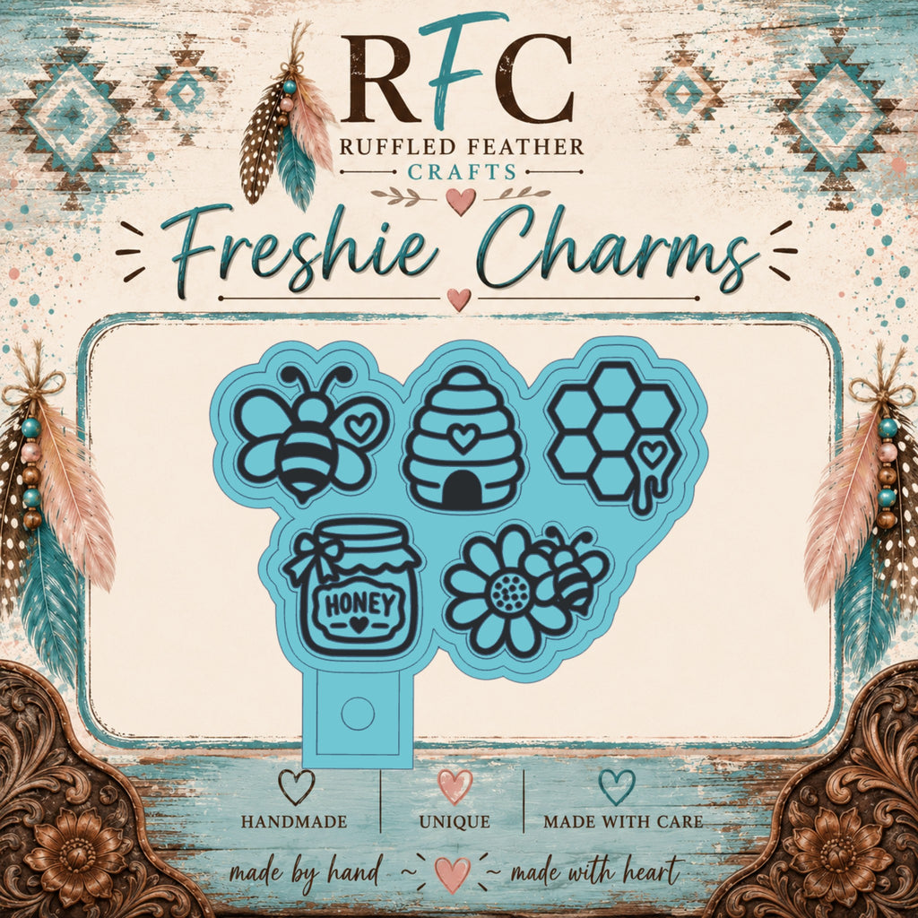 Bee & Honey | Finished & Scented Freshie Charm Set