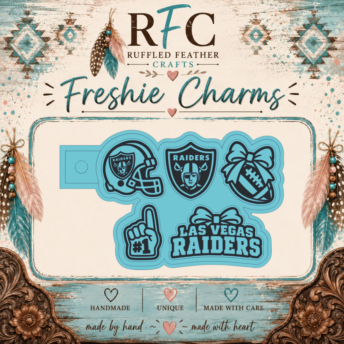 Las Vegas Raiders | Finished & Scented Freshie Charm Set