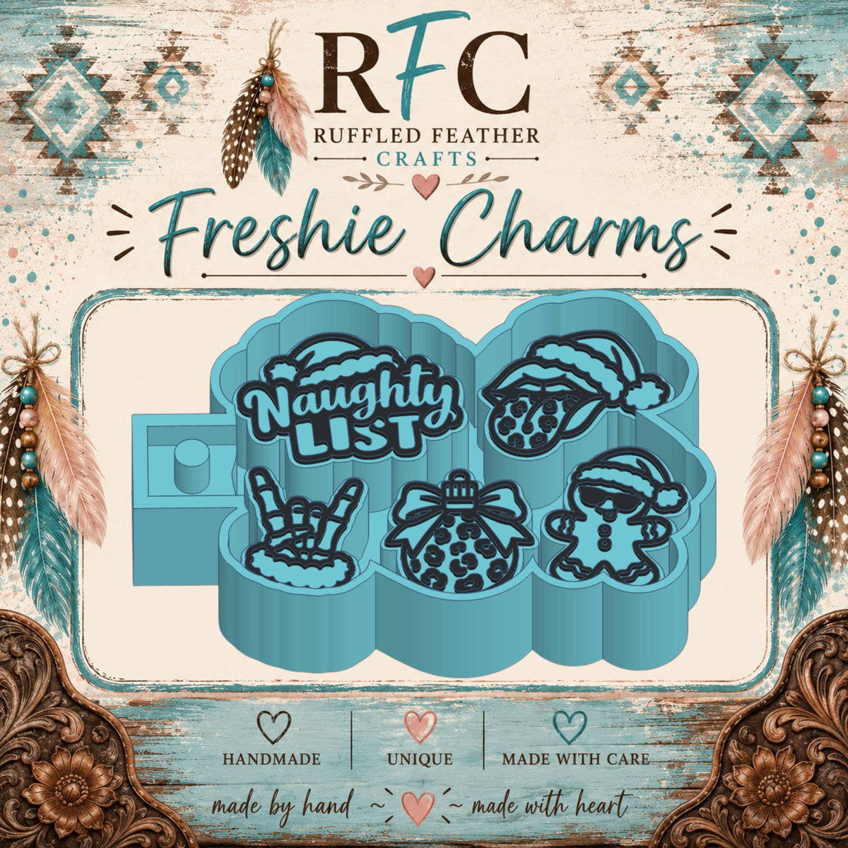 Naughty List | Silicone Freshie Charm Mold