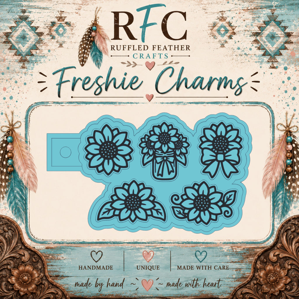 Sunflowers | Finished & Scented Freshie Charm Set